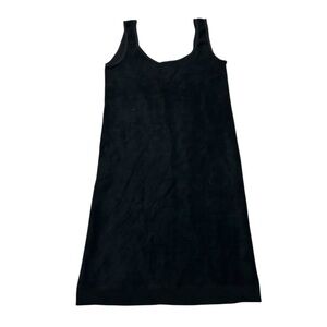 ANWND black soft terry cloth style dress